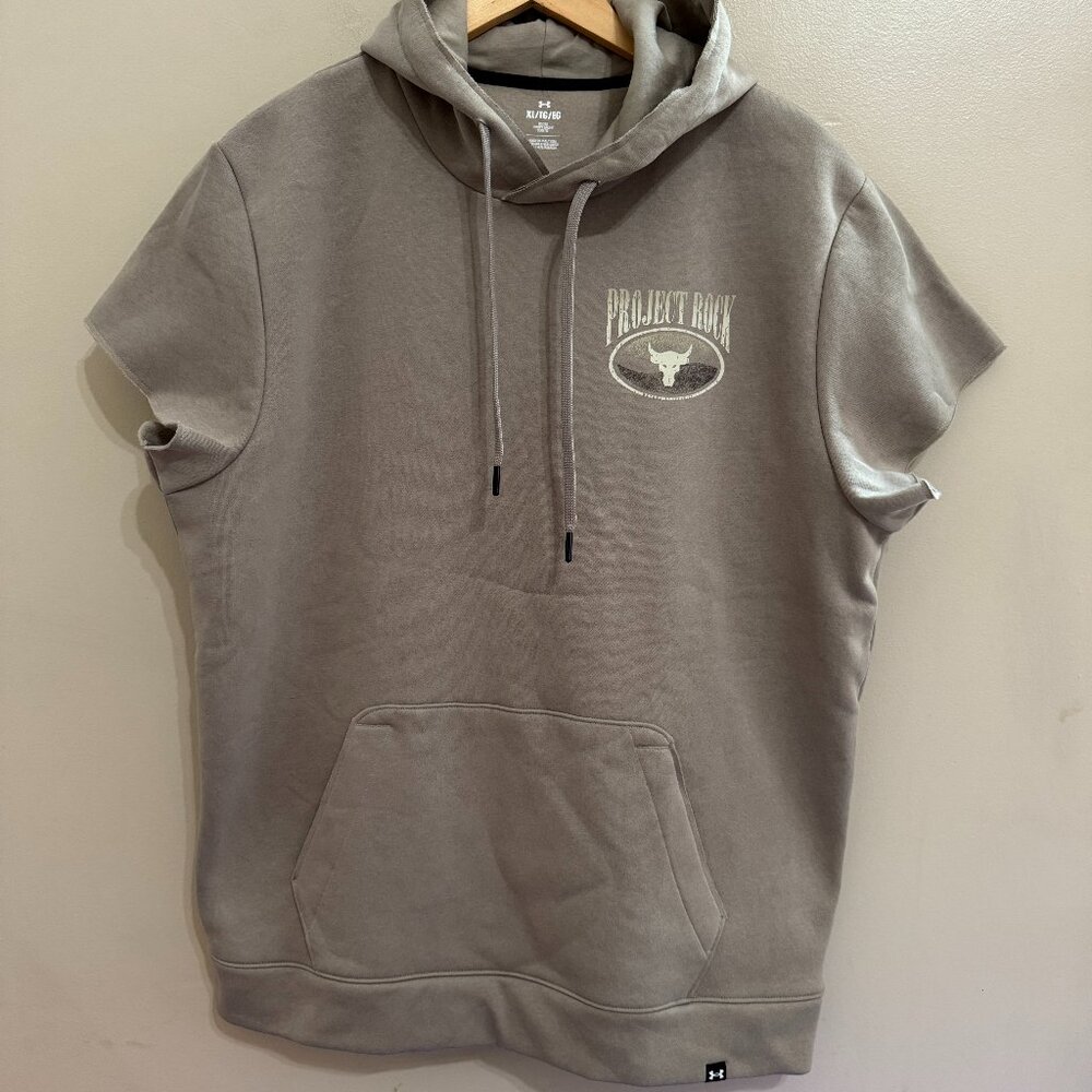 Under Armour Project Rock Fleece Live Free Cutoff Hoodie Men's XL 1383209 NEW